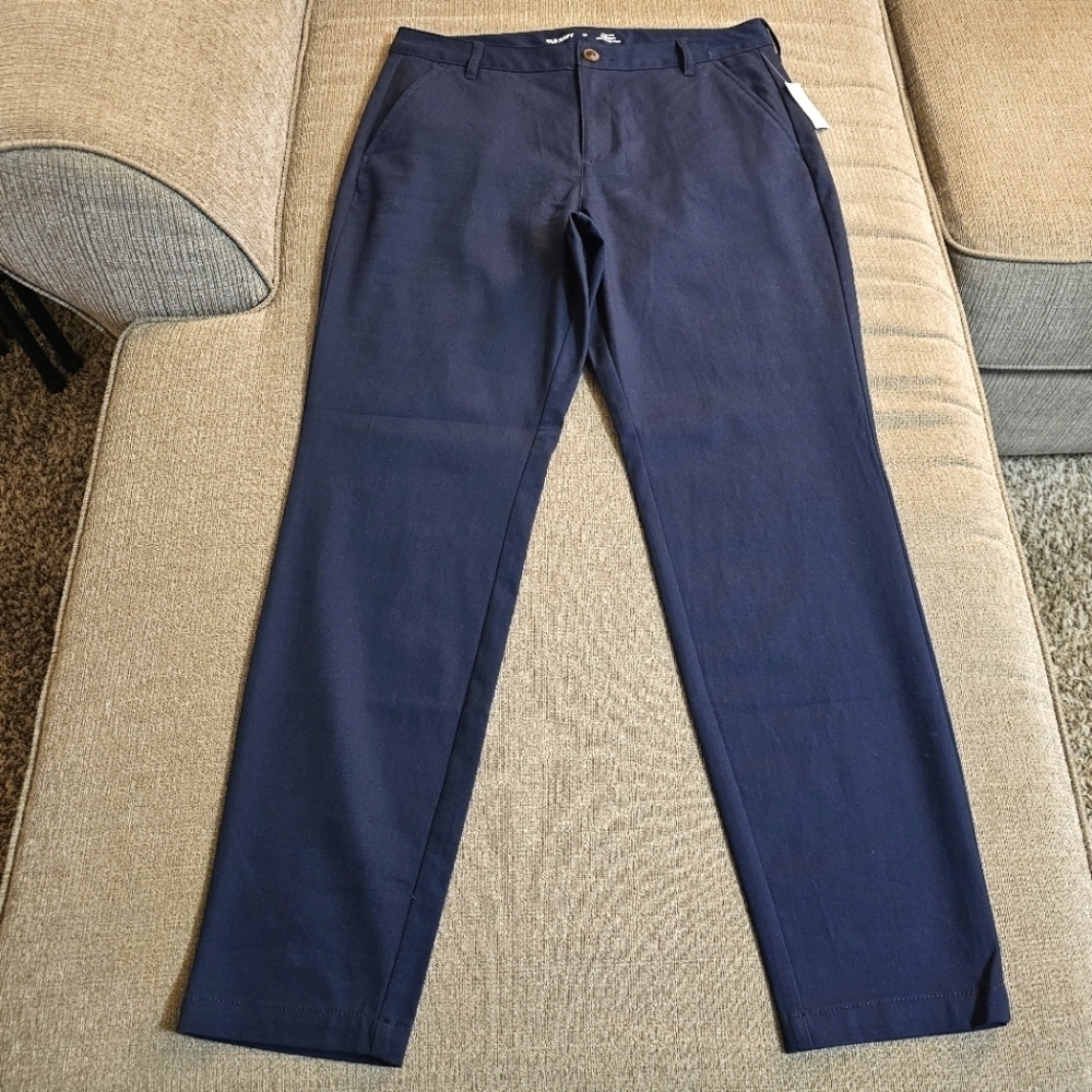 Old Navy High Rise Skinny Ink Blue Uniform Casual Neutral Pants Size 10